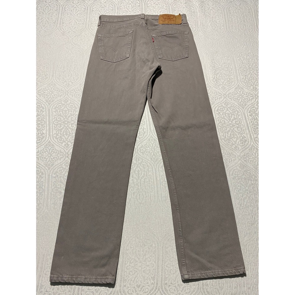 Levis 501 Vintage Mens 30x32 Gray Jeans Made in USA 1990s Button Fly Straight